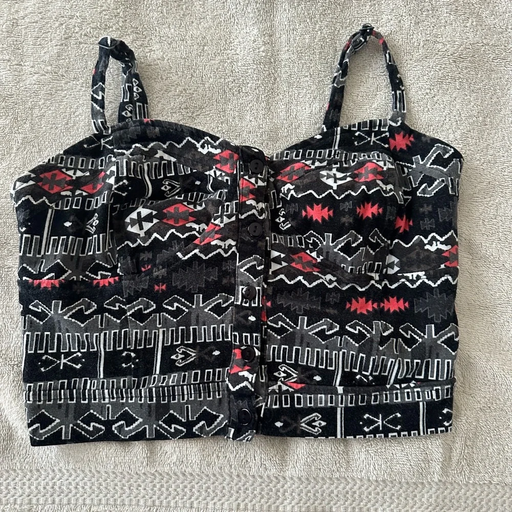 Patterned crop top - Picture 1 of 2